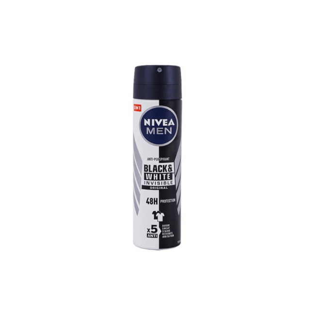 Nivea Men Black & White Invisible Original ניואה ספריי לגבר 150 מ”ל